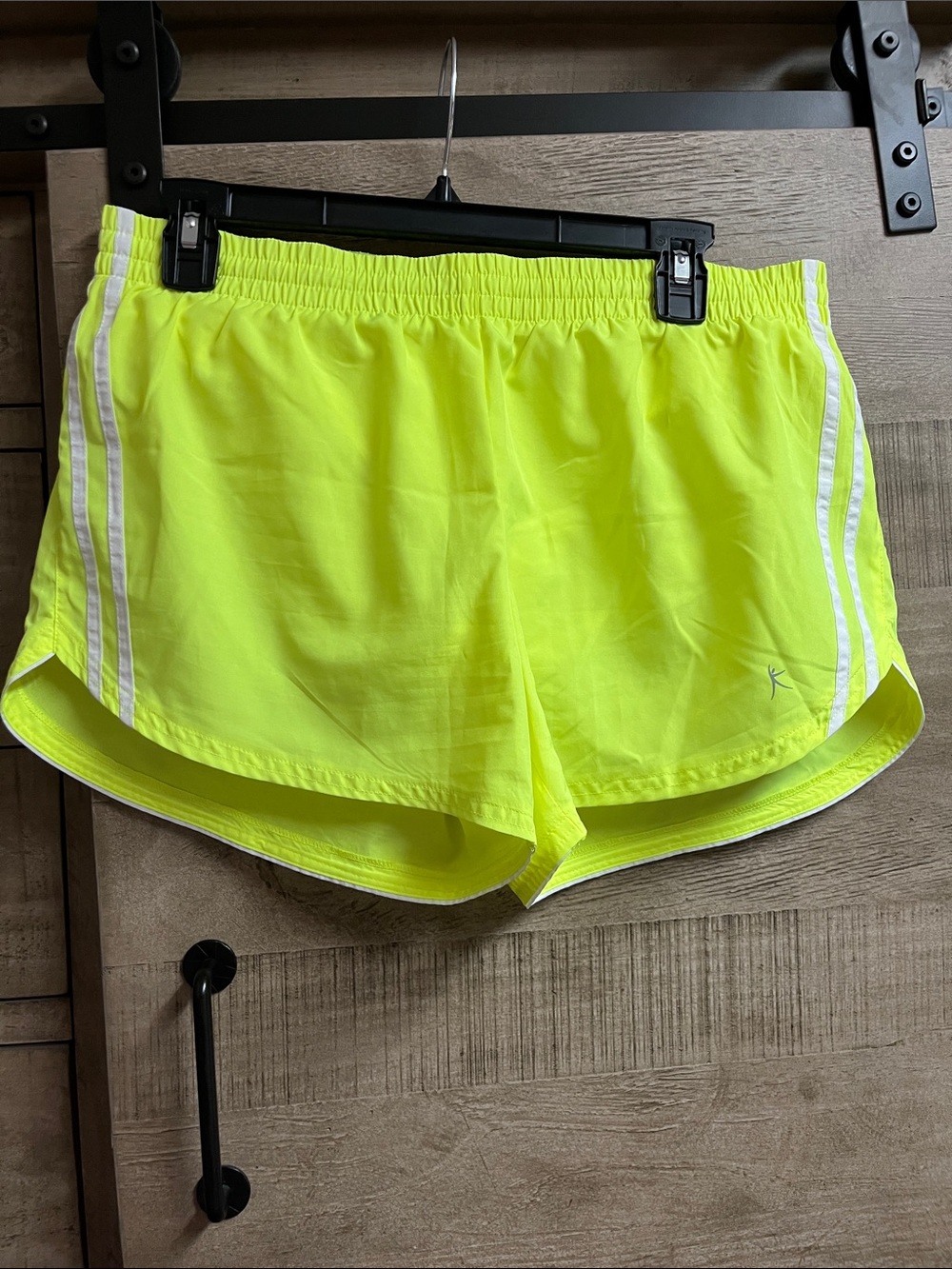 Danskin Now Neon Yellow Women's Athletic Running Shorts